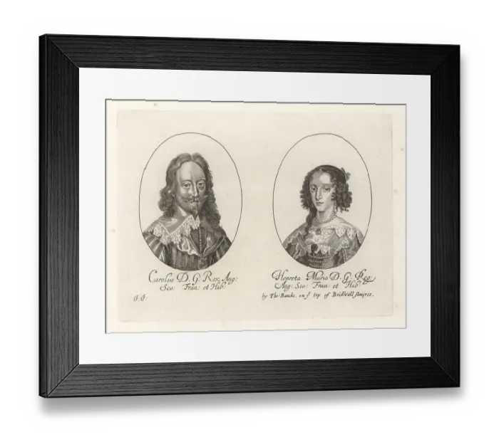 Framed Print : Charles I and Henrietta Maria, king and queen of England Framed Print : Charles I and Henrietta Maria, king and queen of England