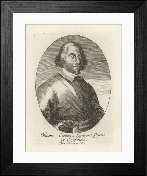 Framed Print : Oval portrait of Oliver Cromwell, 1599-1658 Framed Print : Oval portrait of Oliver Cromwell, 1599-1658