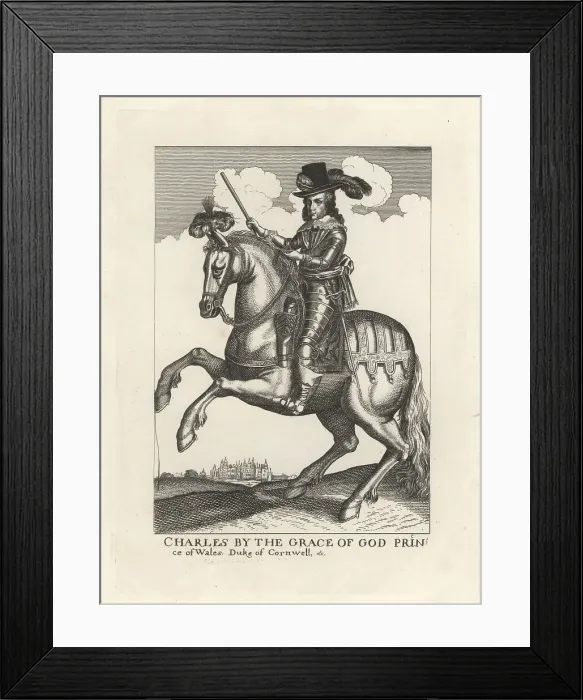 Framed Print : Prince Charles, later Charles II of England, on horseback Framed Print : Prince Charles, later Charles II of England, on horseback