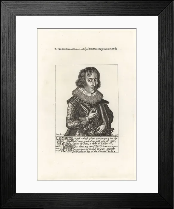 Framed Print : Abraham Darcie, active 1623-1635, author and translator Framed Print : Abraham Darcie, active 1623-1635, author and translator