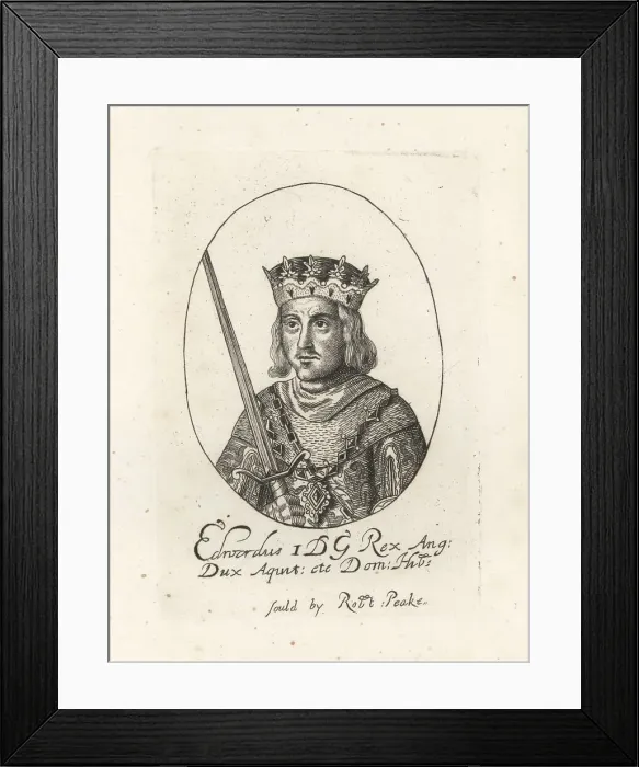 Framed Print : Oval portrait of King Edward I of England, 1239-1307 Framed Print : Oval portrait of King Edward I of England, 1239-1307