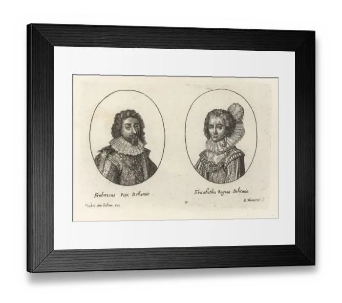 Framed Print : Frederick V, King of Bohemia, and Elizabeth, Queen of Bohomia Framed Print : Frederick V, King of Bohemia, and Elizabeth, Queen of Bohomia