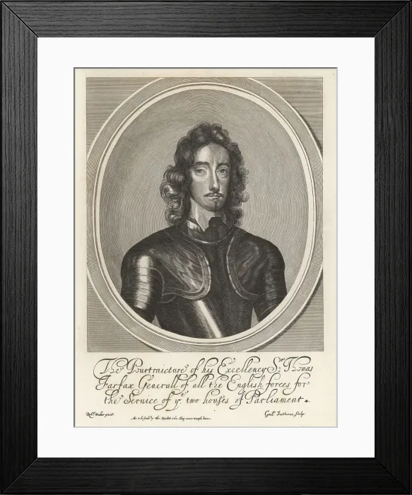 Framed Print : Sir Thomas Fairfax, Parliamentary General, 1612-1671 Framed Print : Sir Thomas Fairfax, Parliamentary General, 1612-1671