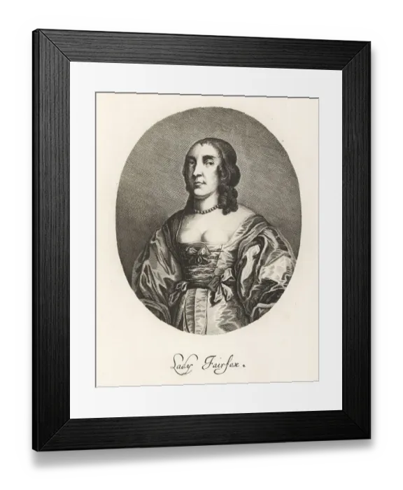 Framed Print : Anne, Lady Fairfax, wife of Parliamentary general Lord Fairfax Framed Print : Anne, Lady Fairfax, wife of Parliamentary general Lord Fairfax