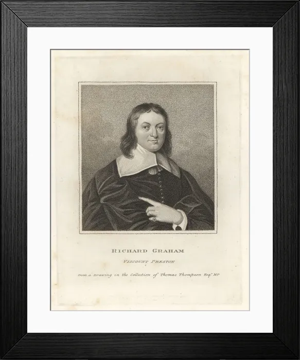 Framed Print : Richard Graham, Viscount Preston, Jacobite, 1648-1695 Framed Print : Richard Graham, Viscount Preston, Jacobite, 1648-1695