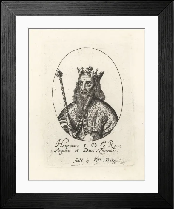 Framed Print : Henry I, King of England, c. 1068-1135 Framed Print : Henry I, King of England, c. 1068-1135