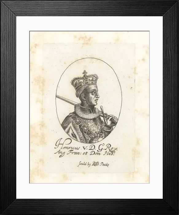 Framed Print : Henry V, King of England, 1486-1422 Framed Print : Henry V, King of England, 1486-1422