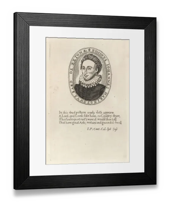 Framed Print : John Harington, 2nd Baron Harington of Exton, 1592-1614 Framed Print : John Harington, 2nd Baron Harington of Exton, 1592-1614