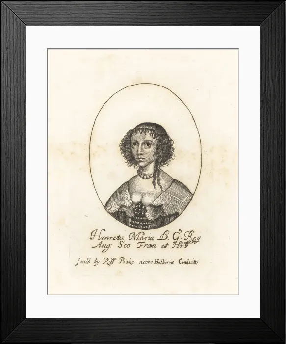Framed Print : Henrietta Maria, Queen of England, 1609-1669 Framed Print : Henrietta Maria, Queen of England, 1609-1669