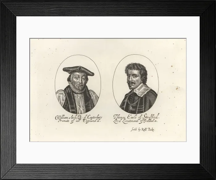 Framed Print : William Laud and Thomas Wentworth, 17th century Framed Print : William Laud and Thomas Wentworth, 17th century