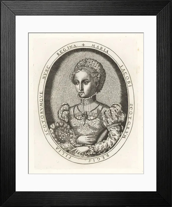 Framed Print : Princess Mary, daughter of King James V of Scotland, 1542-1587 Framed Print : Princess Mary, daughter of King James V of Scotland, 1542-1587
