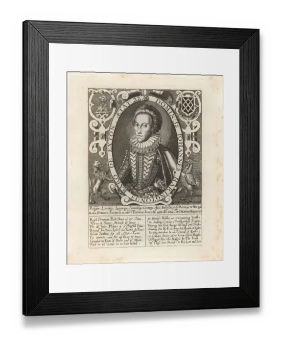 Framed Print : John Harington, 1st Baron Harington of Exton, 1539-1613 Framed Print : John Harington, 1st Baron Harington of Exton, 1539-1613