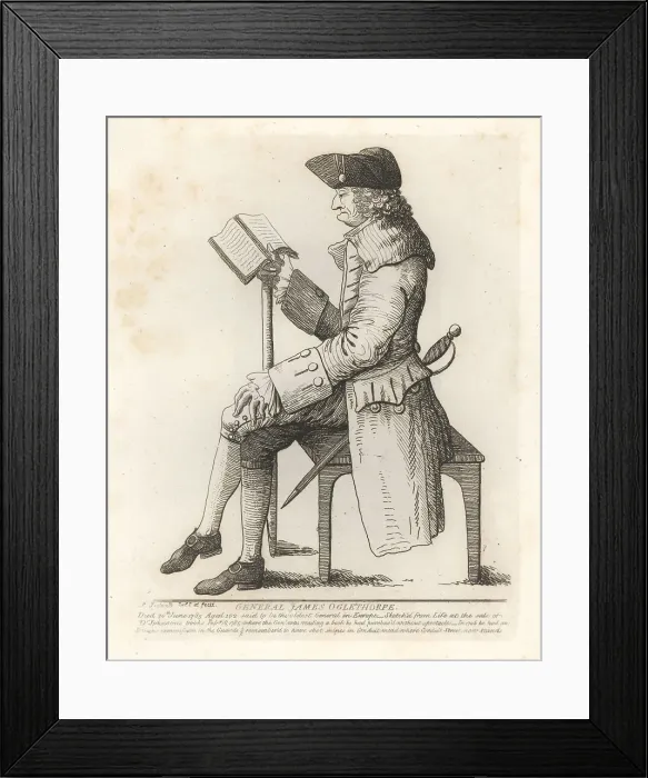 Framed Print : General James Oglethorpe at Dr. Johnson's booksale, 1785 Framed Print : General James Oglethorpe at Dr. Johnson's booksale, 1785