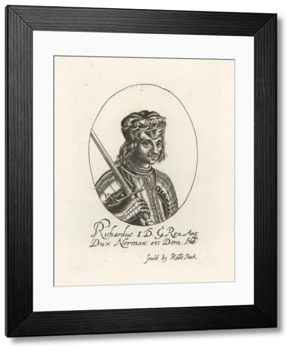 Framed Print : Oval portrait of King Richard I of England, 1157-1199 Framed Print : Oval portrait of King Richard I of England, 1157-1199