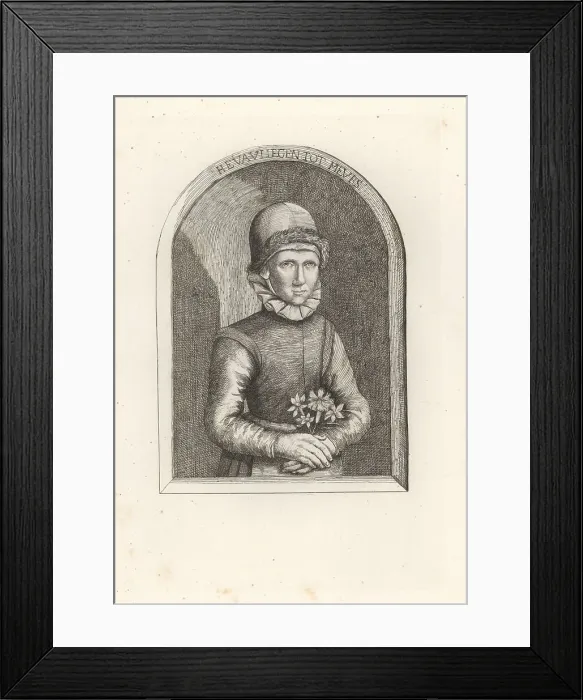 Framed Print : Eva Vliegen, the woman who lived on the smell of flowers Framed Print : Eva Vliegen, the woman who lived on the smell of flowers