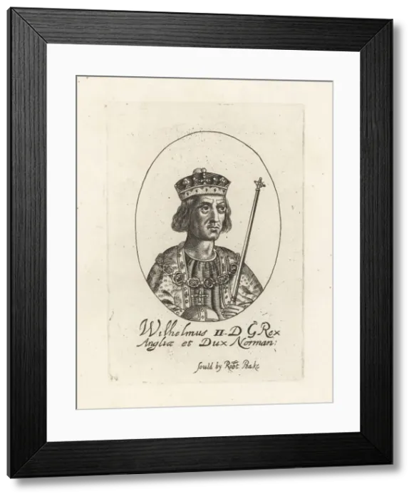 Framed Print : King William II of England, William Rufus, c.1056-1100 Framed Print : King William II of England, William Rufus, c.1056-1100