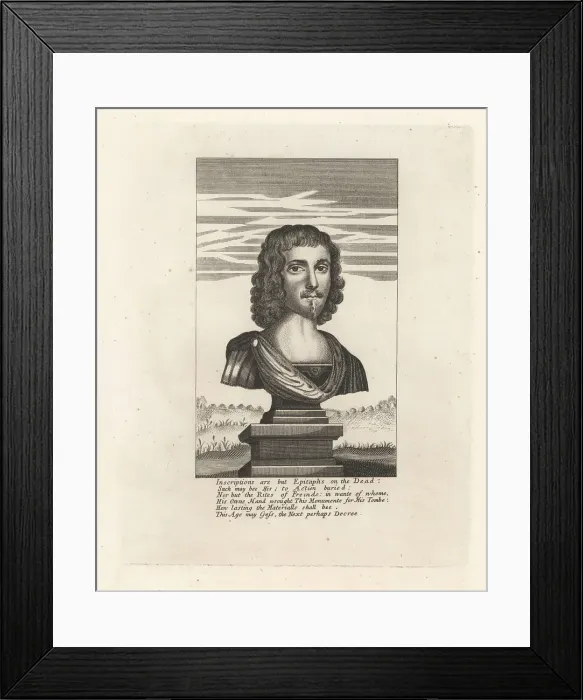 Framed Print : Leonard Willan, English writer and poet, fl. 1648-1670 Framed Print : Leonard Willan, English writer and poet, fl. 1648-1670