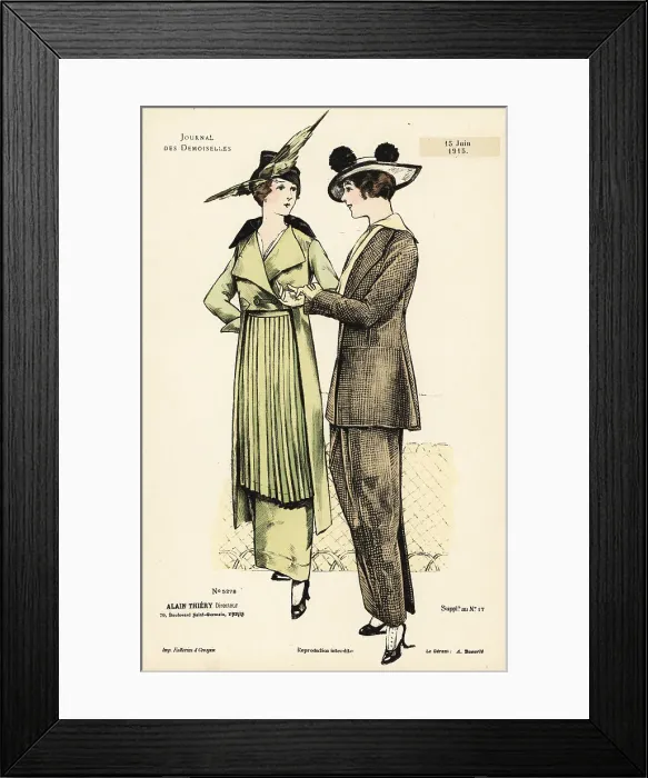 Framed Print : Fashionable women in suits and hats, WWI Framed Print : Fashionable women in suits and hats, WWI