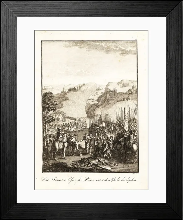 Framed Print : Romans humiliated by the Samnites at the Claudine Forks, 321 BC