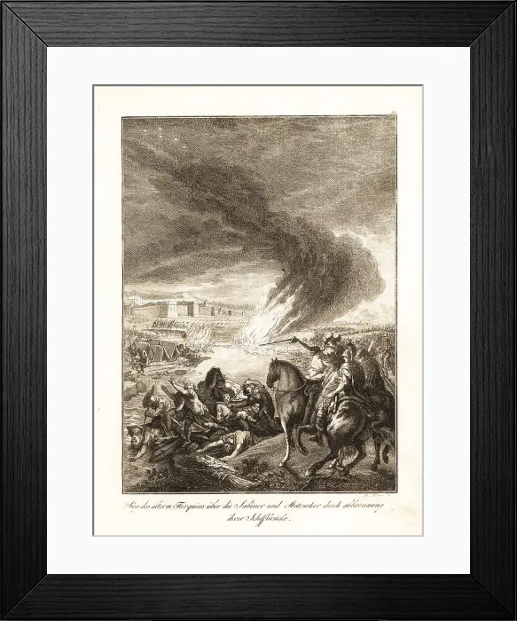 Framed Print : Tarquin the Elder defeating the Sabines and Etruscans, 6th centu Framed Print : Tarquin the Elder defeating the Sabines and Etruscans, 6th centu