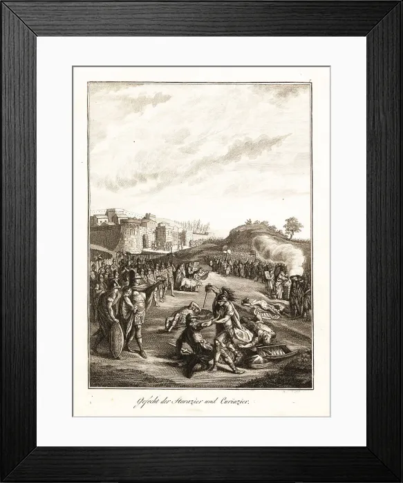 Framed Print : Combat between the Horatii and the Curiatii, 7th century BC Framed Print : Combat between the Horatii and the Curiatii, 7th century BC