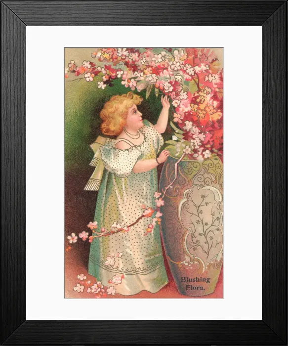 Framed Print : Child & Flowers Framed Print : Child & Flowers