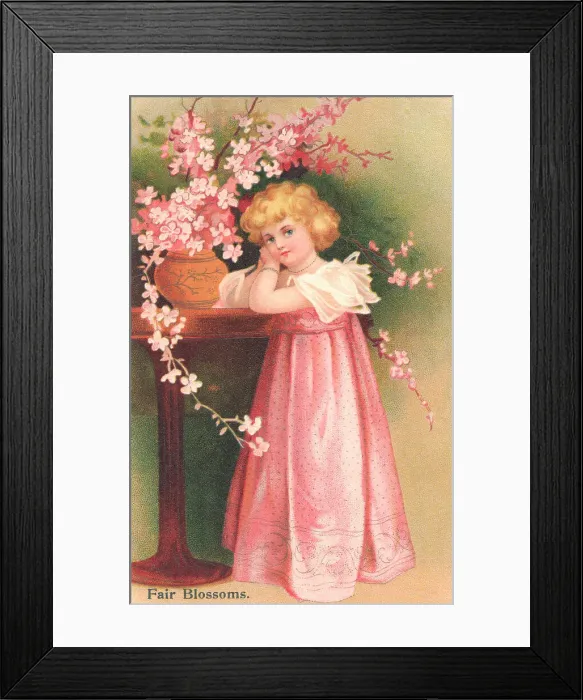 Framed Print : Child & Flowers Framed Print : Child & Flowers