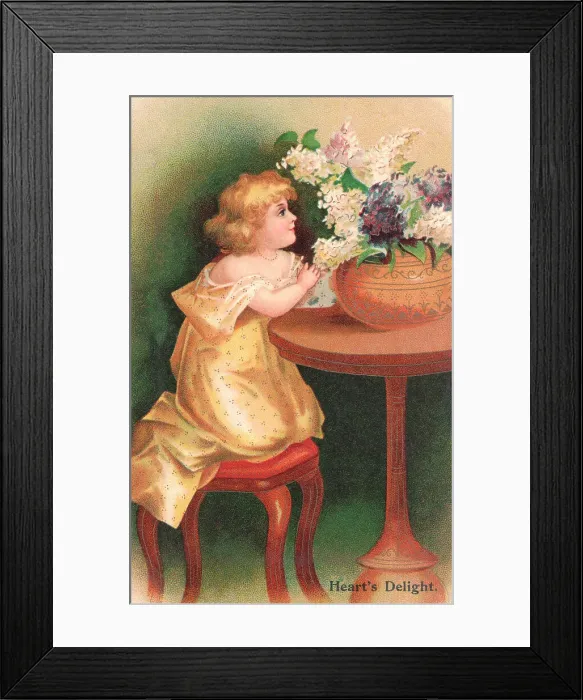 Framed Print : Child & Flowers Framed Print : Child & Flowers