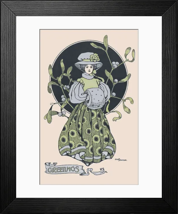 Framed Print : Lady with Mistletoe Framed Print : Lady with Mistletoe