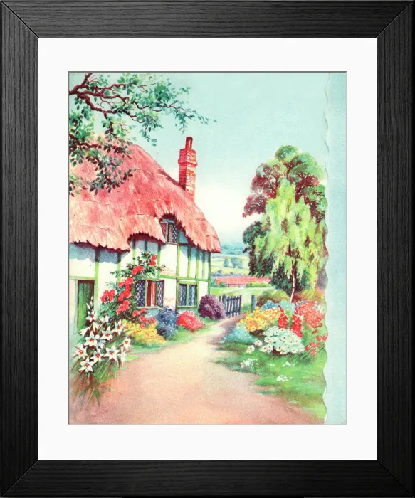 Framed Print : Thatched Cottage Framed Print : Thatched Cottage