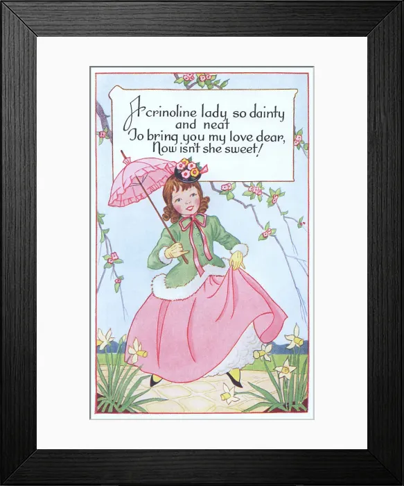 Framed Print : Girl in Crinoline dress Framed Print : Girl in Crinoline dress