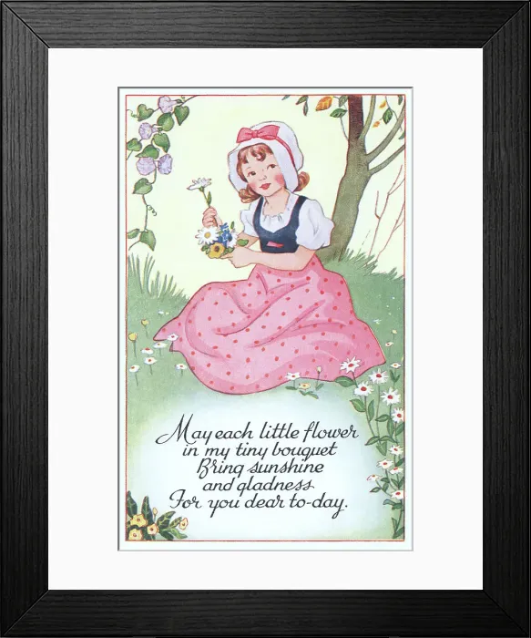 Framed Print : Picking Flowers