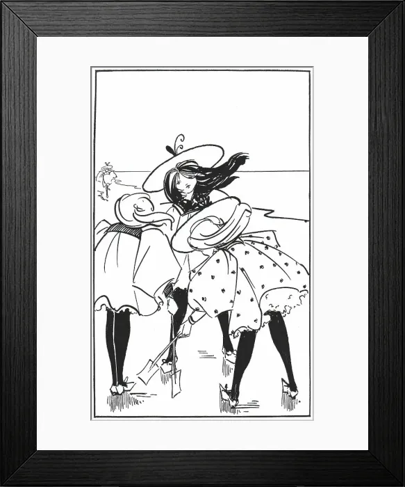 Framed Print : Girls on the Beach Framed Print : Girls on the Beach