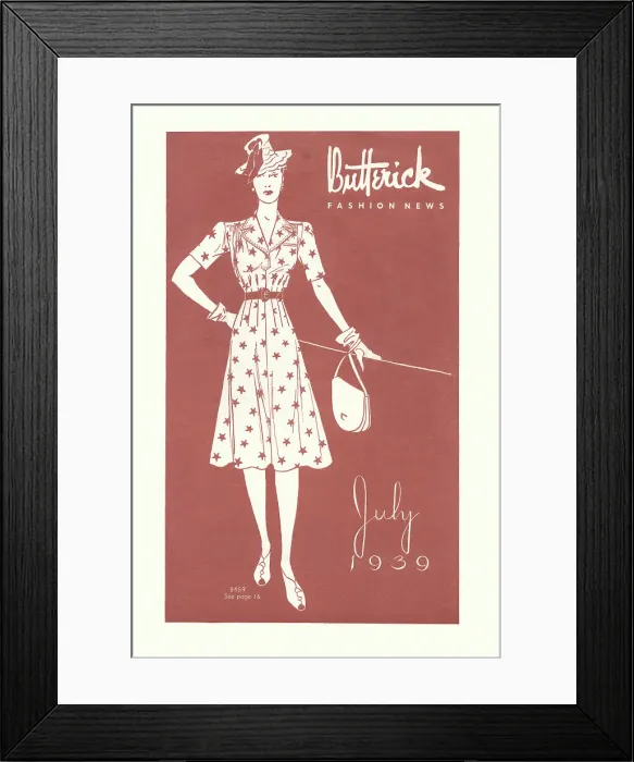 Framed Print : Butterick Fashion News Framed Print : Butterick Fashion News