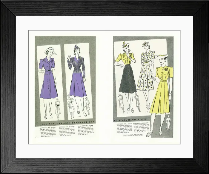 Framed Print : Butterick Fashion News Framed Print : Butterick Fashion News