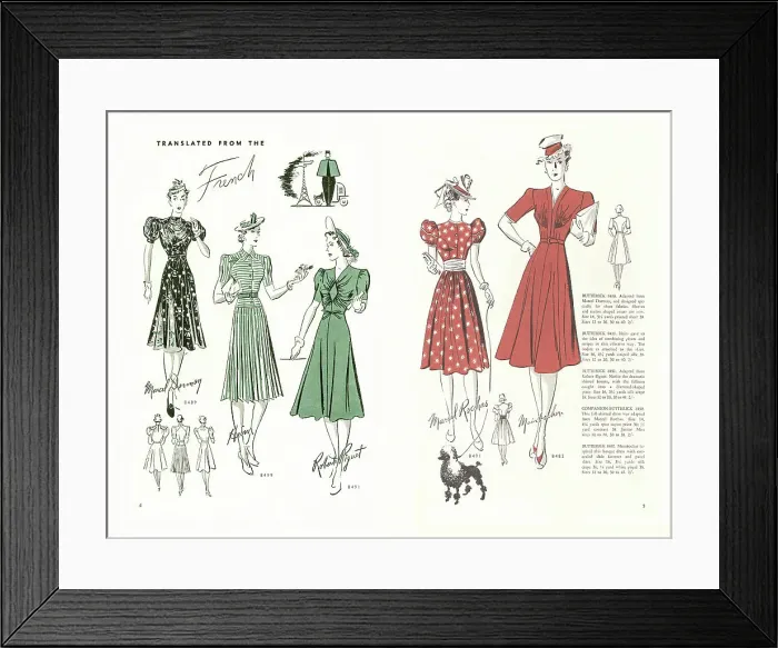 Framed Print : Butterick Fashion News Framed Print : Butterick Fashion News