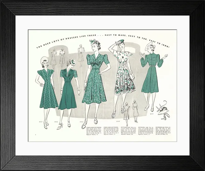 Framed Print : Butterick Fashion News Framed Print : Butterick Fashion News