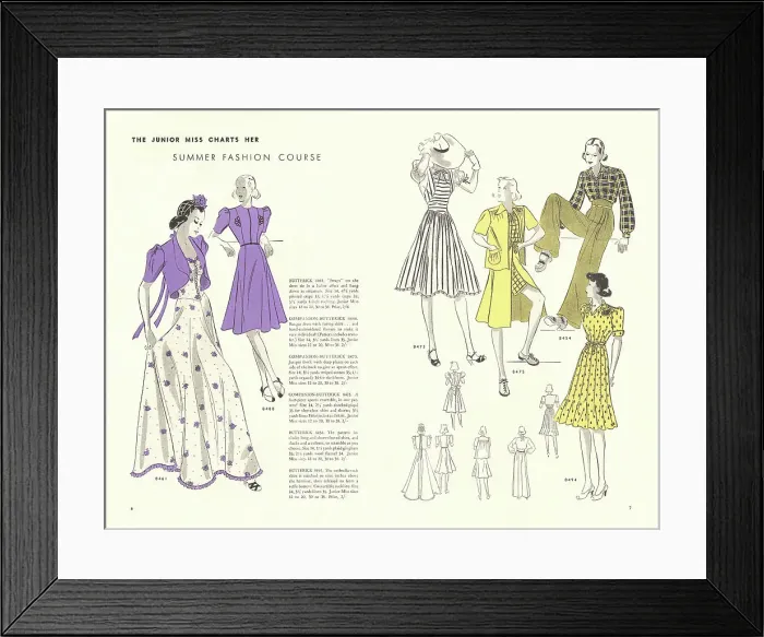 Framed Print : Butterick Fashion News Framed Print : Butterick Fashion News