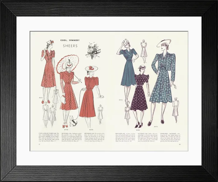 Framed Print : Butterick Fashion News Framed Print : Butterick Fashion News
