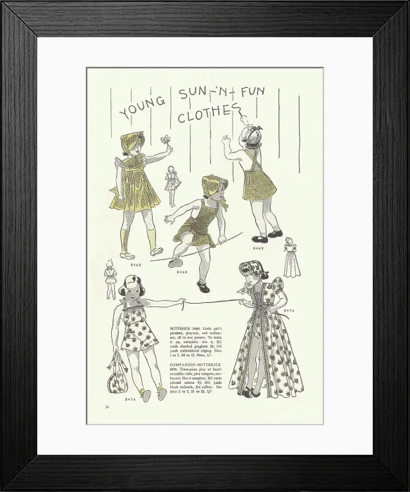 Framed Print : Butterick Fashion News Framed Print : Butterick Fashion News