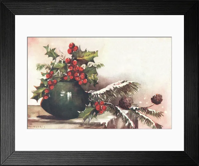 Framed Print : Ferns & Holly Framed Print : Ferns & Holly