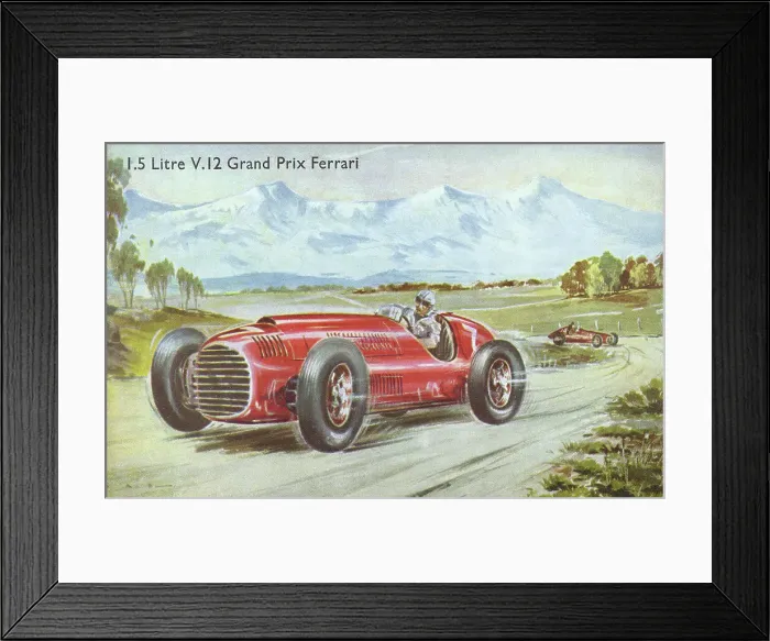 Framed Print : 1.5 Litre V12 Ferrari Framed Print : 1.5 Litre V12 Ferrari