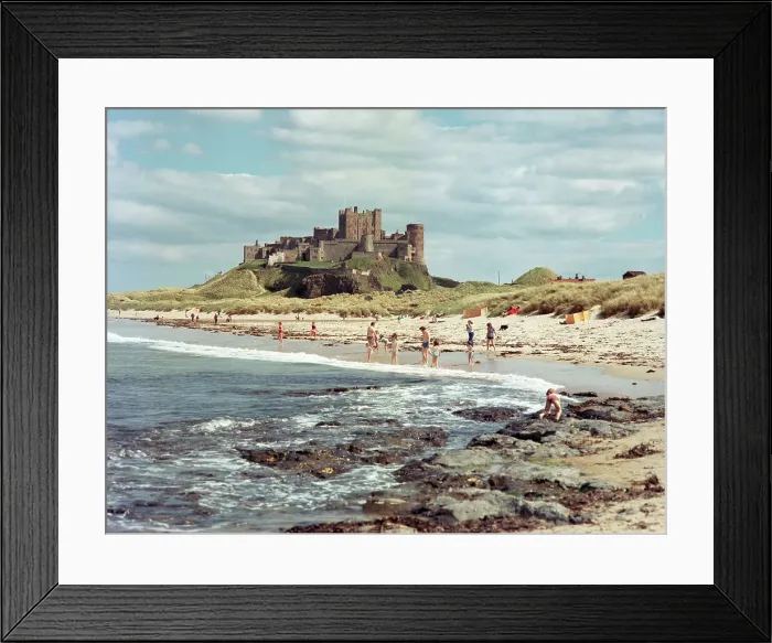 Framed Print : Bamburgh - Village and castle Framed Print : Bamburgh - Village and castle