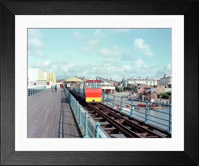Framed Print : Southport - The pier train Framed Print : Southport - The pier train