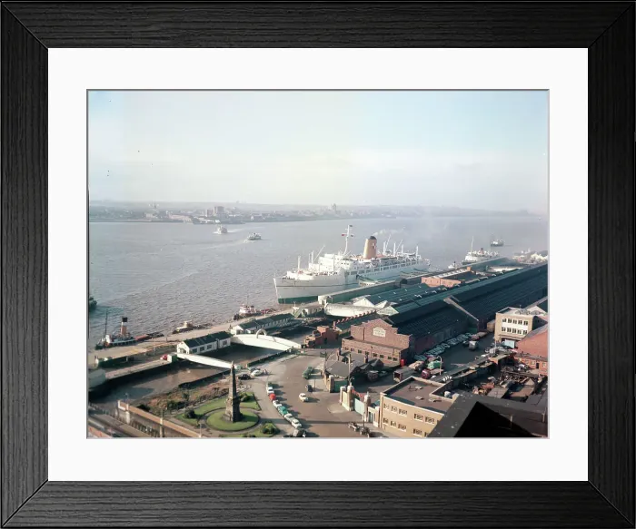 Framed Print : Liverpool - RMS Empress of England at the docks Framed Print : Liverpool - RMS Empress of England at the docks