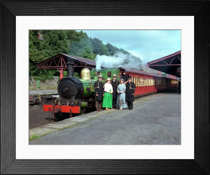 Framed Print : Isle of Man Steam Railway - Victorian Day Framed Print : Isle of Man Steam Railway - Victorian Day