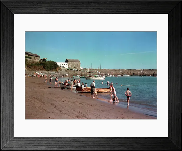 Framed Print : New Quay - The sands Framed Print : New Quay - The sands