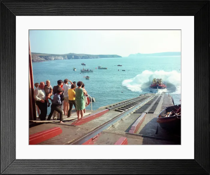 Framed Print : Porthstinian - Launching the lifeboat Framed Print : Porthstinian - Launching the lifeboat