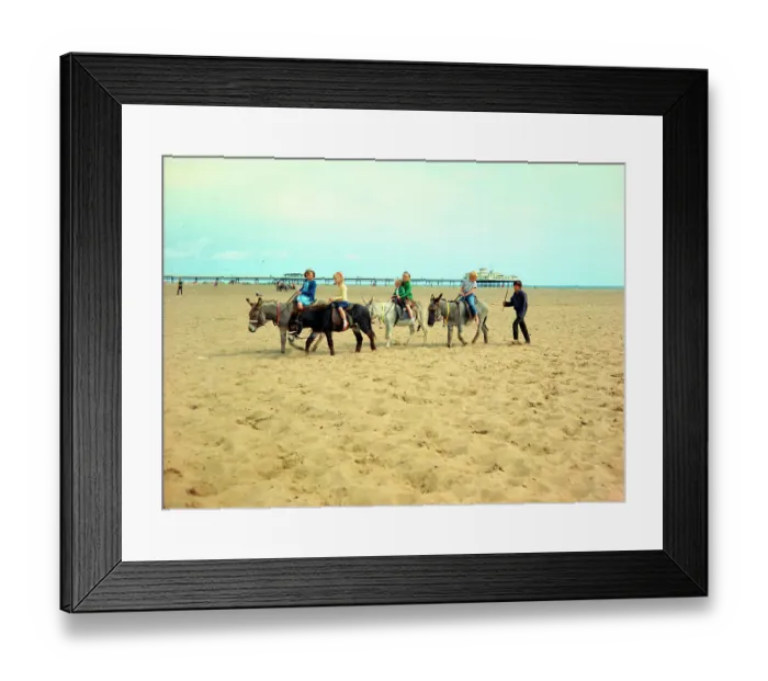 Framed Print : Skegness - Donkeys on the sands Framed Print : Skegness - Donkeys on the sands