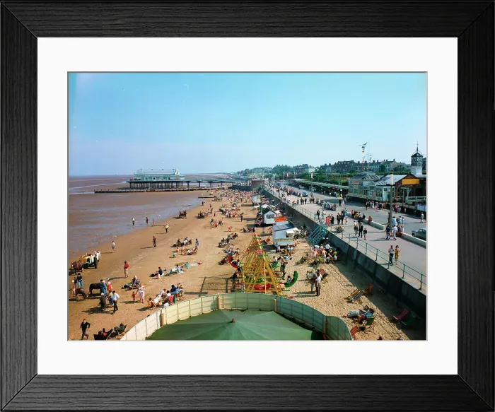 Framed Print : Cleethorpes - North Sands and promenade Framed Print : Cleethorpes - North Sands and promenade